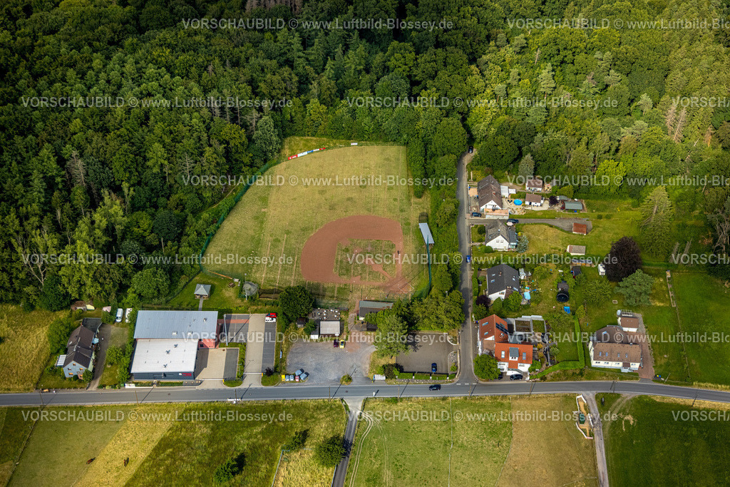 Witten230701687 | Luftbild, Feuerwehr Witten "Standort Hölzer", Ballpark Kämpen, Durchholz, Witten, Ruhrgebiet, Nordrhein-Westfalen, Deutschland