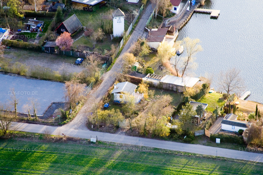 Luftbild: Mittelweg am Schwanenweiher im Naherholungsgebiet Blaue Adria in Altrip im Bundesland Rheinland-Pfalz in Deutschland. Foto: IMG_10111.jpg vom 29.03.2008 durch Werner Riehm/FLY-FOTO.de
