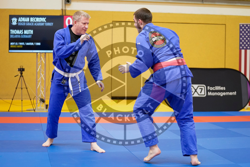 20240203PBB07557 | Fighters compete during the Brazilian Jiu-Jitsu Championship of the AJP Tour in Maintal by Frankfurt am Main, Germany, on February 2, 2024.