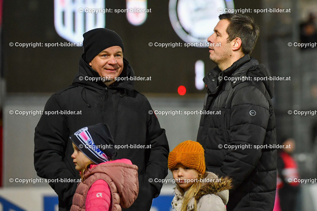 AUT, Admiral Bundesliga, LASK Linz vs SK Sturm Graz | 13.11.2022, Raiffeisen Arena Pasching, AUT, Admiral Bundesliga, LASK Linz vs SK Sturm Graz, im Bild Siegmund Gruber, Praesident Lask Linz (Lask), Radovan Vujanovic, Sportdirektor Lask Linz (Lask)


// Admiral Bundesliga Match between LASK Linz and SK Sturm Graz in Pasching, Austria on 2022/11/13
