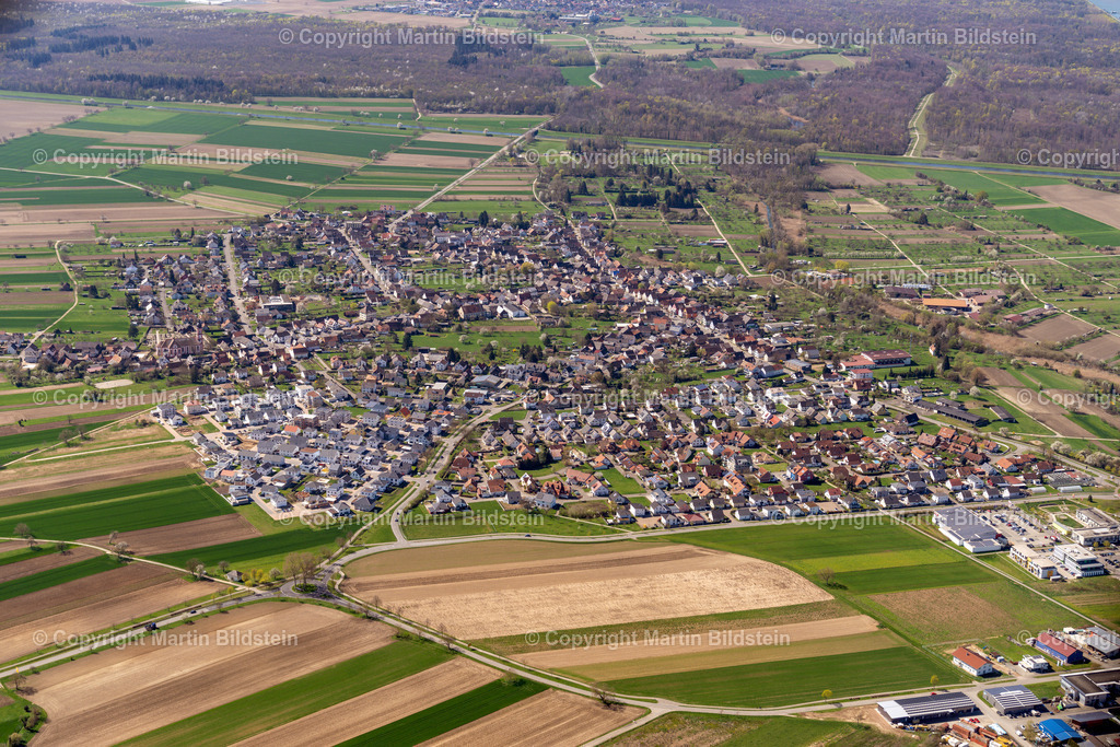 Rheinhausen-04-04-23-1-7 | Bilder Fotos Luftbilder Luftaufnahmen Deutschland Süden Westen Schwarzwald Baden Württemberg  