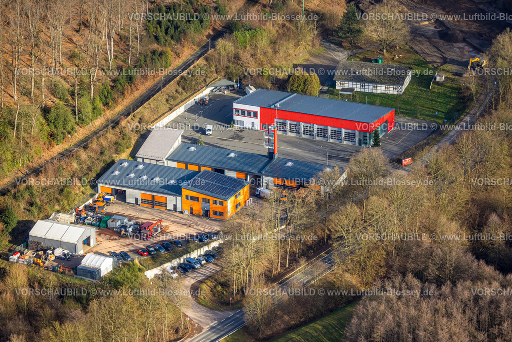 Sprockhoevel251200570 | Luftbild, Bauhof Stadt Sprockhövel und Freiwillige Feuerwehr Niedersprockhövel, Niedersprockhövel, Sprockhövel, Ruhrgebiet, Nordrhein-Westfalen, Deutschland