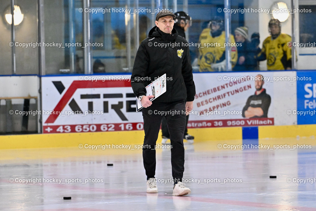 ESC Steindorf vs. EC Hornets Spittal 25.2.2024 | Headcoach EC Hornets Spittal ORZETEK Florian, ESC Steindorf vs. EC Hornets Spittal 25.2.2024, ESC Steindorf vs. EC Hornets Spittal 25.2.2024 am 25.02.2024 in Steindorf (Ossiachersee Halle), Austria, (Photo by Bernd Stefan)