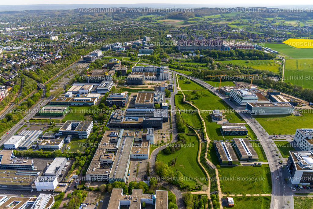 Aachen240403434RWTH | Luftbild, Rheinisch-Westfälische Technische Hochschule Aachen, Universität RWTH Campus Melaten Nord, wissenschaftlicher Forschungsstandort, Campus-Boulevard, Vaalserquartier, Aachen, Rheinland, Nordrhein-Westfalen, Deutschland