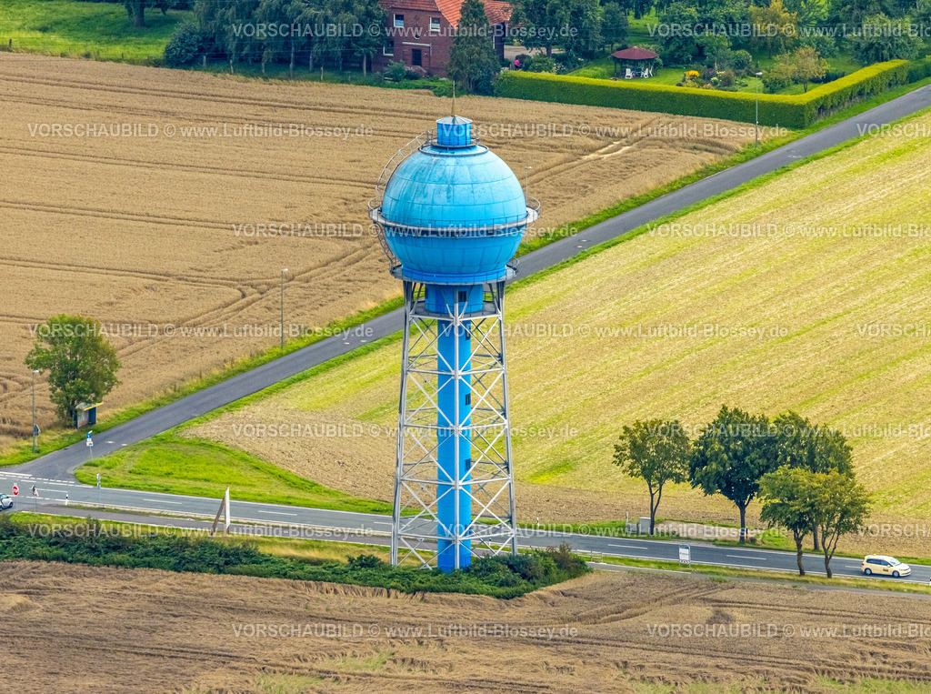 Ahlen230803176 | Luftbild, uftbild, Blauer Wasserturm, Ahlen, Ruhrgebiet, Nordrhein-Westfalen, Deutschland