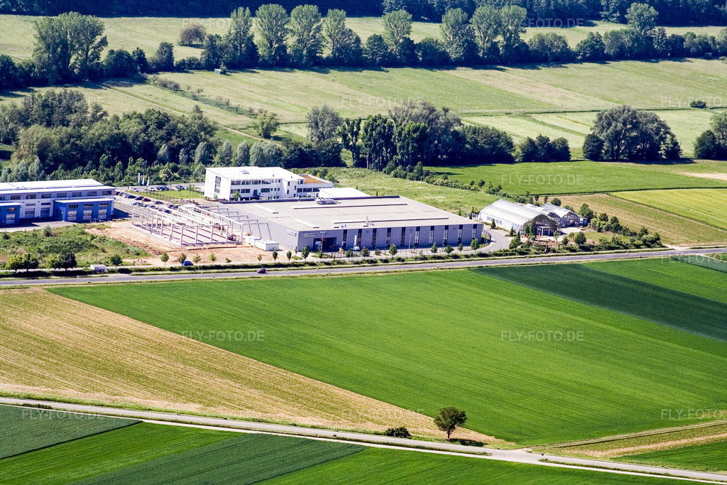Luftbild: Gewerbegebiet West in Herxheim bei Landau im Bundesland Rheinland-Pfalz in Deutschland. Foto: IMG_2249.jpg vom 03.06.2006 durch Werner Riehm/FLY-FOTO.de