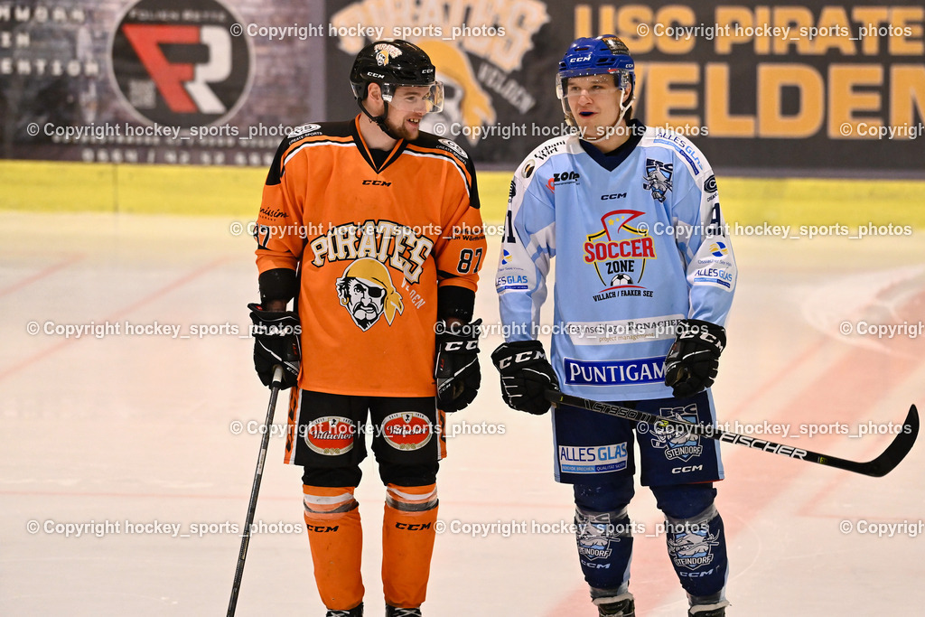 USC Velden vs. ESC Steindorf 9.1.2023 | #87 Matschigg Patrick, #91 Kravanja Kristian