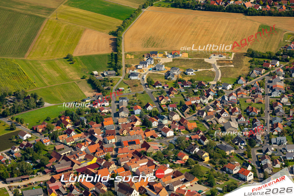 Das Luftbild zeigt : Eltingshausen Oerlenbach - Die Luftaufnahme wurde 2024 vom UL-Flugzeug aus erstellt ( keine Drohne ) - Hochauflösende Luftaufnahme - Für grossformatige Ausdrucke geeignet. Die Geschenkidee !Mit Lizenz und Bildrechte bestellbar