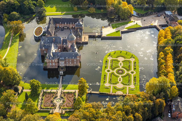 Isselburg241010191 | Luftbild, Schloss Wasserburg Anholt mit Schlosspark und Barockgarten, Wassergarten, Anholt, Isselburg, Nordrhein-Westfalen, Deutschland