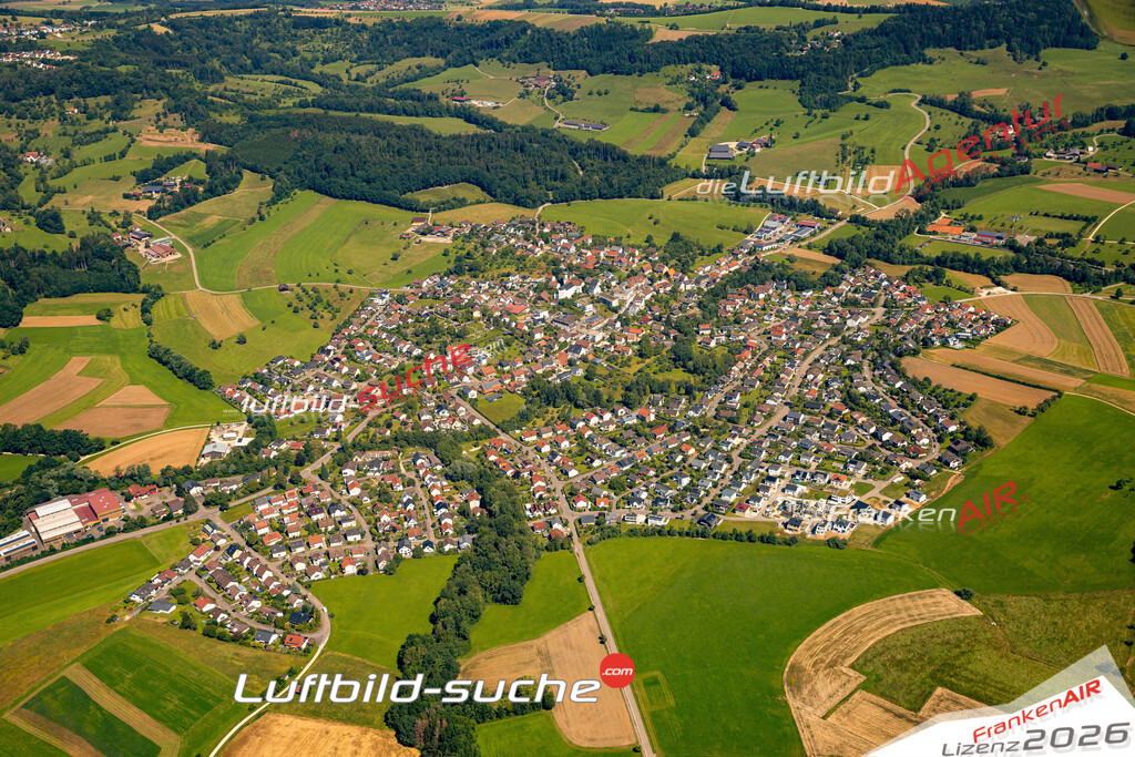 Das Luftbild zeigt :  Ottenbach - Die Luftaufnahme wurde 2024 vom UL-Flugzeug aus erstellt ( keine Drohne ) - Hochauflösende Luftaufnahme - Für grossformatige Ausdrucke geeignet. Die Geschenkidee !Mit Lizenz und Bildrechte bestellbar