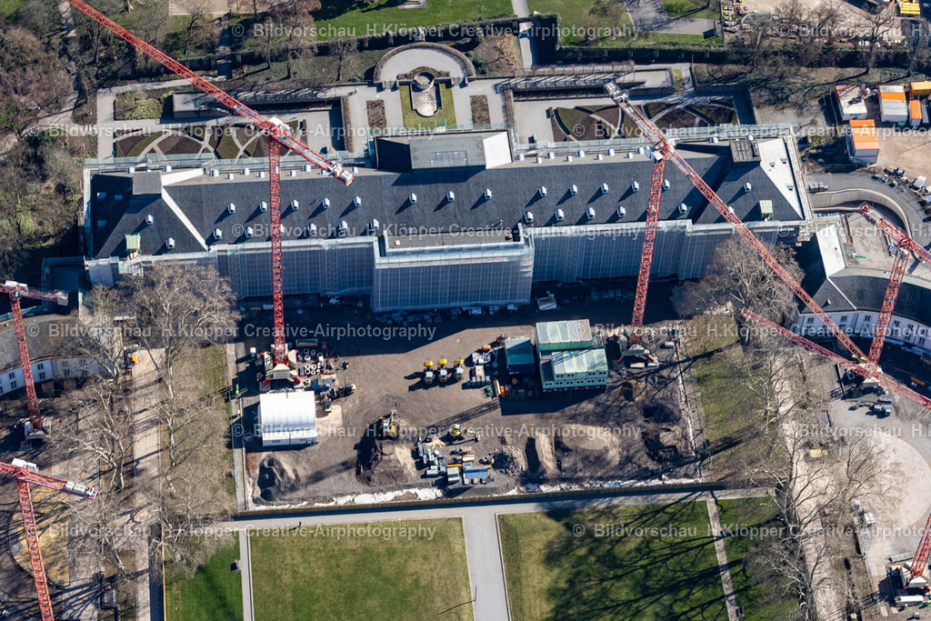 Luftbilder Koblenz-0016 | Baustelle zum Umbau und zur Modernisierung und Sanierung eines Gebäudekomplexes " Kurfürstliches Schloss Koblenz " in Koblenz im Bundesland Rheinland-Pfalz, Deutschland. - Realisiert mit Pictrs.com
