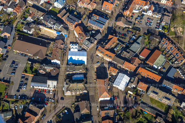 Olfen230206635 | Luftbild, Rathaus, Kirchstraße, Olfen-Stadt, Olfen, Münsterland, Nordrhein-Westfalen, Deutschland