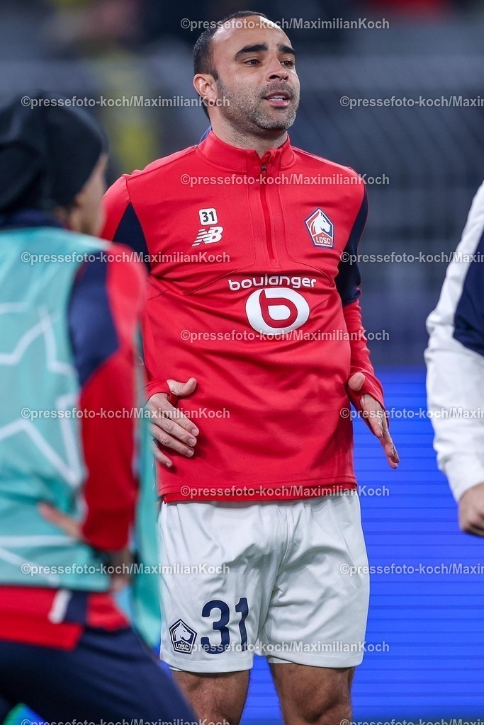 UCL04032502098 | 04.03.2025, Fußball, UEFA Champions League, Borussia Dortmund - OSC Lille, Signal Iduna Park, Runde der 16, Saison 2024 2025: Ismaily Goncalves dos Santos (LOSC Lille #31)