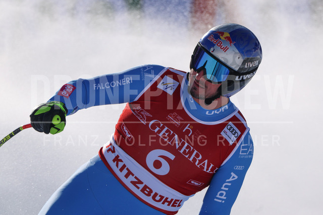 Audi FIS Ski World Cup: Men’s Slalom – Hahnenkamm Race, Kitzbuehel | Kitzbuehel, Austria, 25.Jan.26 - Alpine Skiing - FIS World Cup, Hahnenkamm Race, Slalom, men. The image shows PARIS Dominik (ITA, Nordica).