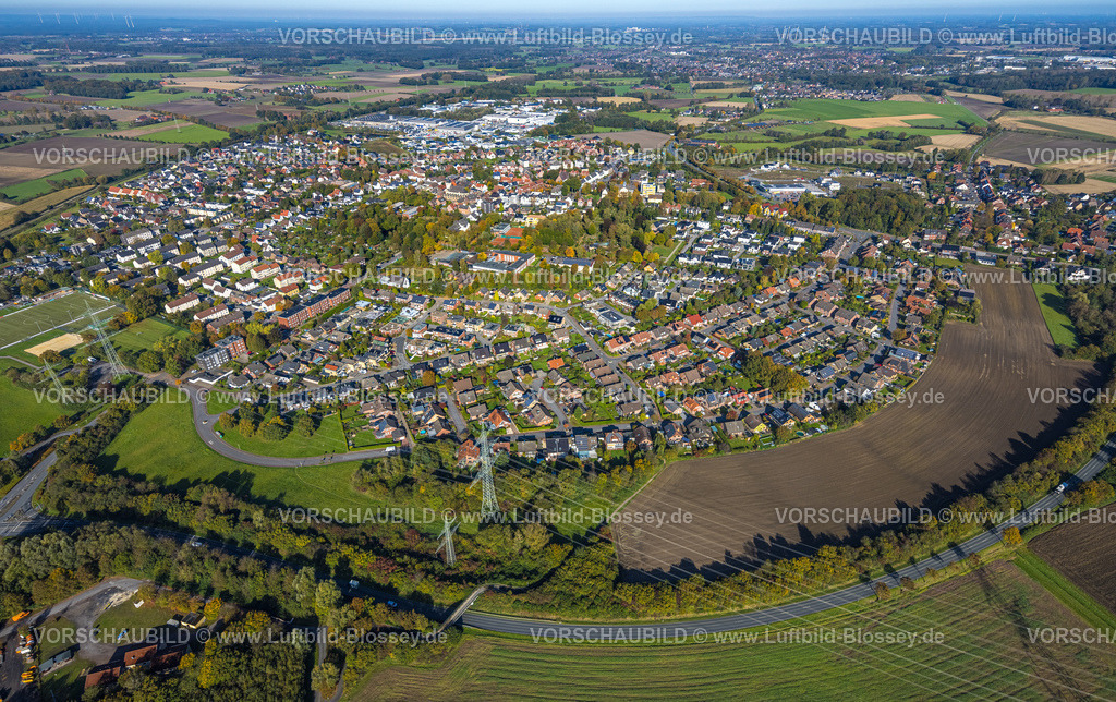 Selm241011325 | Luftbild, Wohngebiet Ortsansicht Ortsteil Bork, Hassel, Selm, Münsterland, Nordrhein-Westfalen, Deutschland