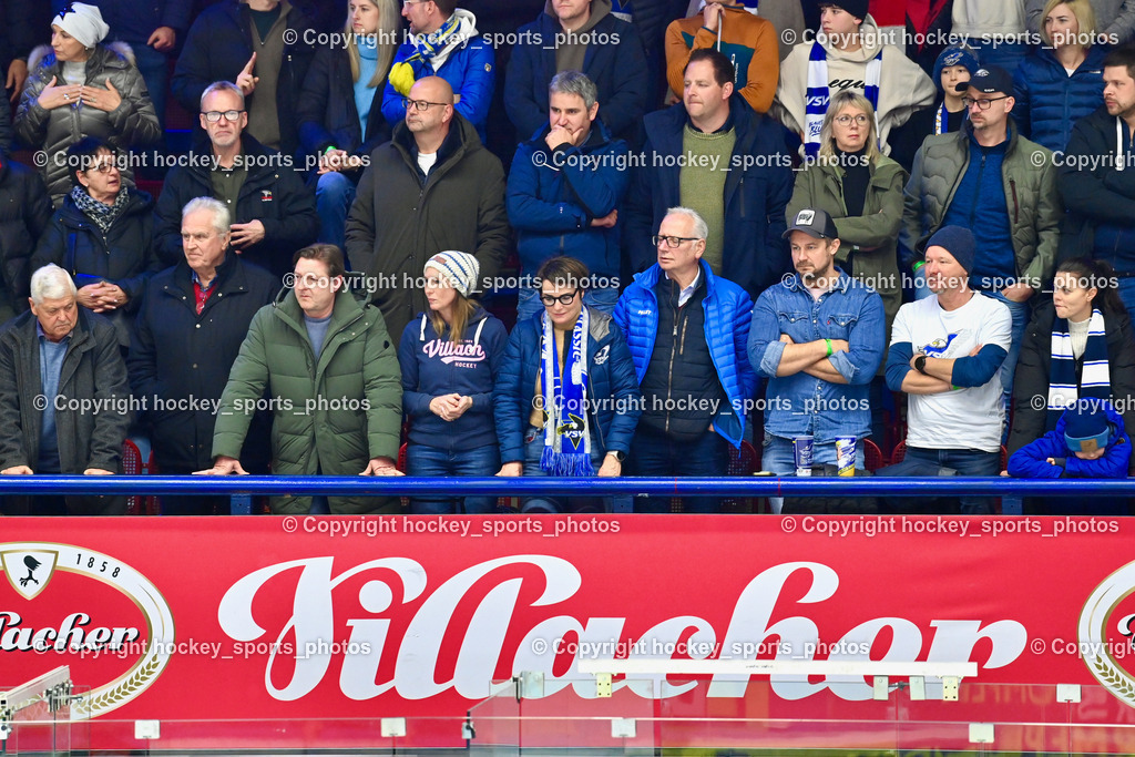 EC IDM WÄRMEPUMPEN VSV vs. EC KAC | Villacher Bürgermeister Günther Albel mit Gattin, Kärntner Landtagspräsident Reinhart Rohr, EC IDM WÄRMEPUMPEN VSV vs. EC KAC, EC IDM WÄRMEPUMPEN VSV vs. EC KAC am 02.02.2025 in Villach (Stadthalle Villach), Austria, (Photo by Bernd Stefan)