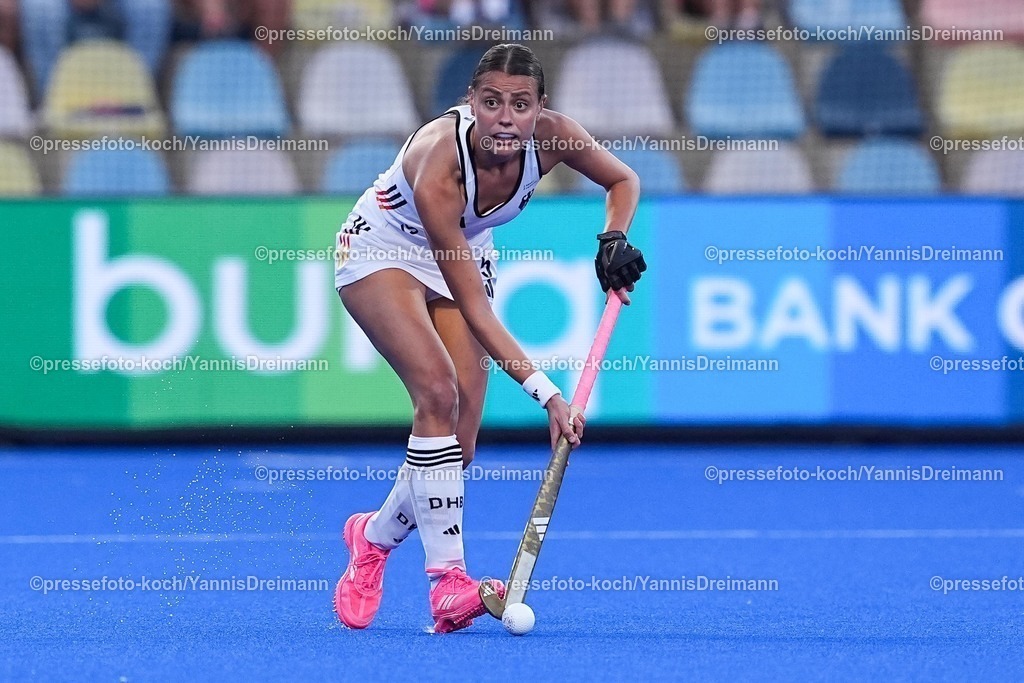 xydrx11082503071 | 11.08.2025, xydrx, Frauen EuroHockey Championship 2025, Gruppenphase, Gruppe A, Deutschland - Niederlande, Sparkassenpark Mönchengladbach: Selin Oruz (GER #5)