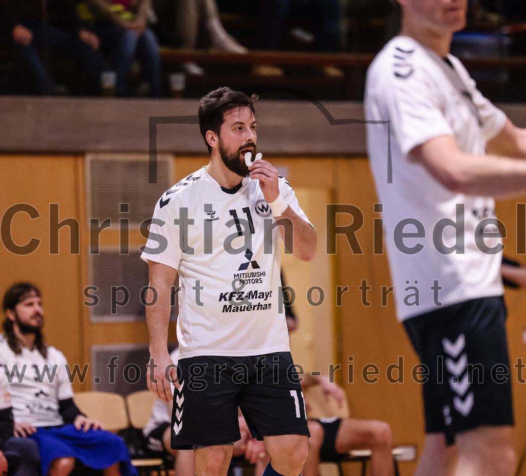 2025-02-15_079_SpVgg_Altenerding_gegen_SVW_Burghausen | Erding, Deutschland, 15.02.2025:Handball, Bezirksoberliga Männer 2024 / 2025, 16. Spieltag, SpVgg Altenerding gegen SVW Burghausen, Endergebnis: 32:31Cristian Mihai Toth (SVW Burghausen, #11)Foto: Christian Riedel / fotografie-riedel.net