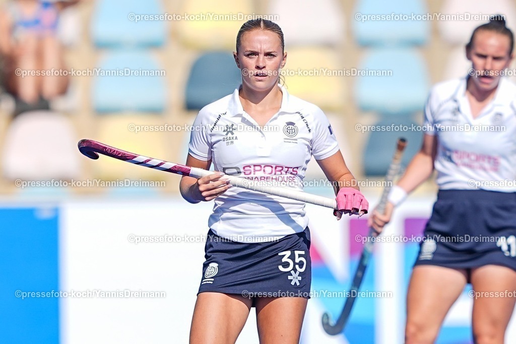 xydrx10082501010 | 10.08.2025, xydrx, Frauen EuroHockey Championship 2025, Gruppenphase, Gruppe B, England - Schottland, Sparkassenpark Mönchengladbach: Ellie Mackenzie (SCO#35)