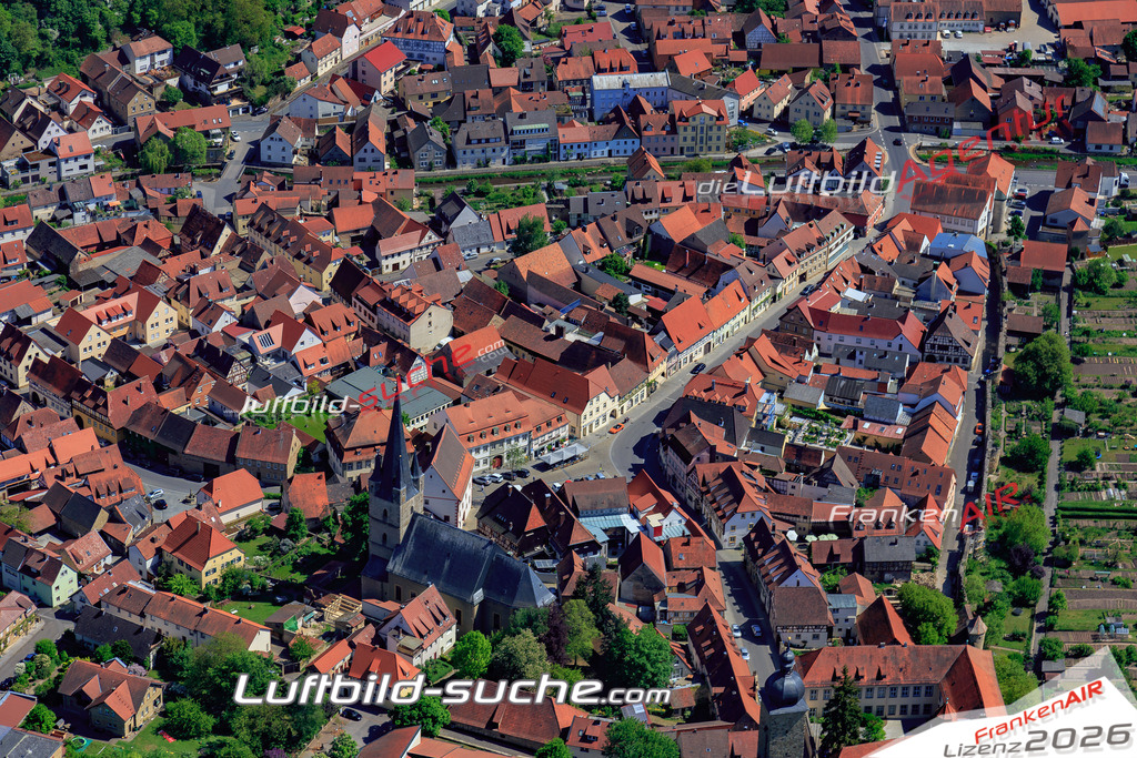 aktuelles Luftbild von  Zeil-am-main - Luftaufnahme wurde 2018 von https://frankenair.de mittels Flugzeug (keine Drohne) erstellt.