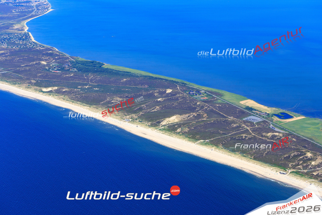 Die Luftbildaufnahme Kampen - Sylt wurde 2018 mittels Flugzeug (keine Drohne) erstellt. Perfekte Schärfe und Druck- Auflösung- Garantiert!