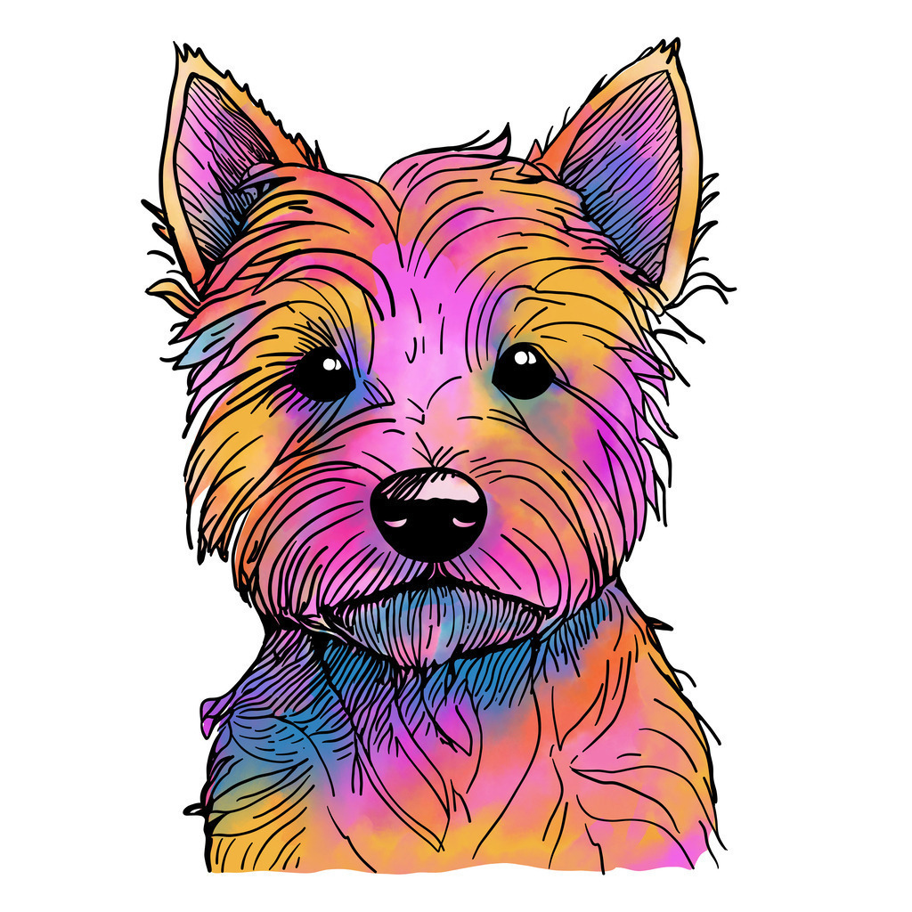 Westie | Illustrationen, digitalpainting, animals, dogs, hunde, art, Kunst, Illustrationsart, Bielefeld, Germany - Realisiert mit Pictrs.com