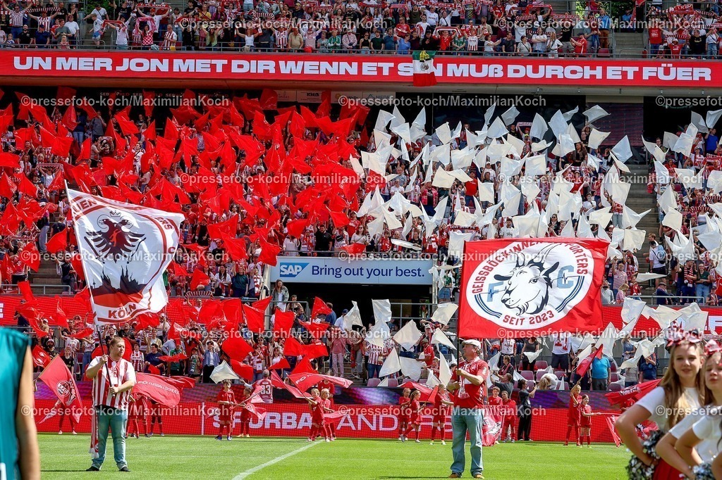 xsscx02052601069 | 02.05.2026, xsscx, Frauen Fussball, 1. FC Köln - Werder Bremen, 1. Fussball Bundesliga, 24. Spieltag, RheinEnergie-Stadion, Saison 2025 2026: Choreographie der Fans des 1. FC Köln vor dem Spiel DFB regulations prohibit any use of photographs as image sequences and or quasi-video. Photo: xSandraxScherningxPressefotoKochx