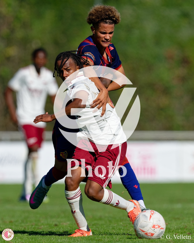 GenevaCup Kick-out Phase - FC Basel v Arsenal FC | during the GenevaCup Kick-out Phase match between FC Basel and Arsenal FC at Stade des Arberes in Meyrin, Switzerland