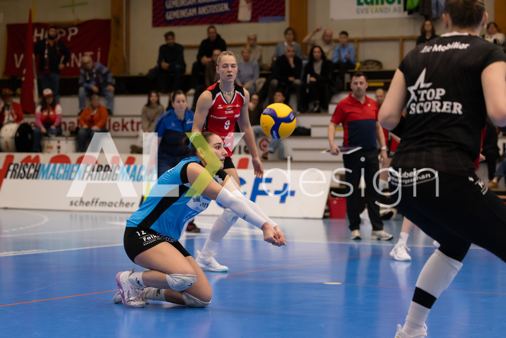 Volleyball I Frauen I Saison 2025-2026 I Volleyball NLA | Women I 1/4 Finals I VC Kanti Schaffhausen - BIWI Volleyball Franches-Montagnes I 21.02.2026 | 12 Isabella Loffreda (CH) (VC Kanti Schaffhausen) – Libera - Realisiert mit Pictrs.com
