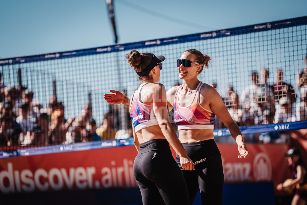 Beachvolleyball | Frauen | Allianz German Beach Tour 2025 | Tourstop Düsseldorf | 11.05.2025 | v.l. Lisa Kotzan und Tabea Schwarz