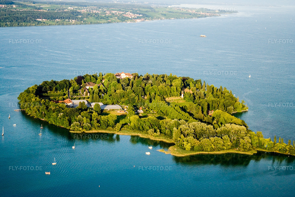 Luftbild: Insel Mainau im Ortsteil Egg in Konstanz im Bundesland Baden-Württemberg in Deutschland. Foto: IMG_11623.jpg vom 05.07.2008 durch Werner Riehm/FLY-FOTO.de