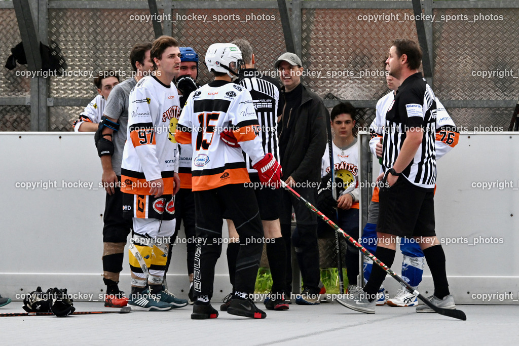 Carinthian Team Zehenthof vs. Ultras Spittal | Headcoach Carinthian Team Zehenthof Novak Martin, Eicher Herbert Referee, #15 Krassnig Florian Carinthian Team Zehenthof, #97 Wuntschek Dominik Carinthian Team Zehenthof, Carinthian Team Zehenthof vs. Ultras Spittal, Carinthian Team Zehenthof vs. Ultras Spittal am 10.05.2026 in Villach (Alpen Arena ), Austria, (Photo by Bernd Stefan)