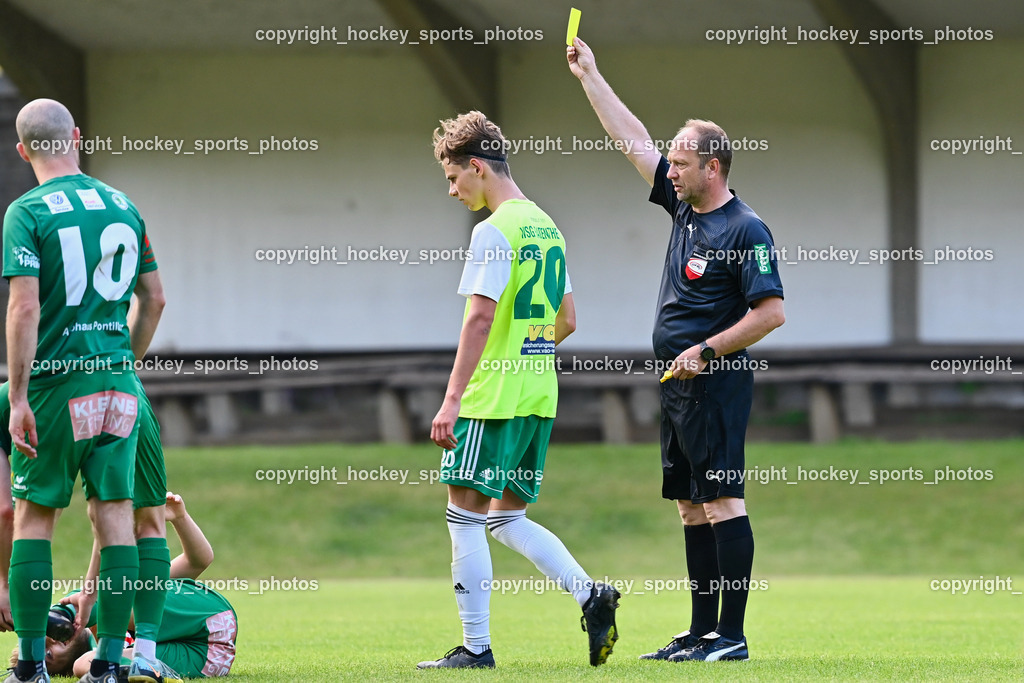 WSG Radenthein vs. SV Rapid Lienz 9.6.2023 | #20 Luca Wildpaner, Weichsler Arno Referee, Gelbe Karte