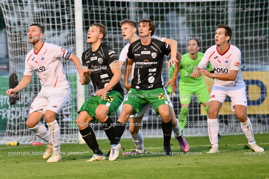 SAK Klagenfurt vs. FC Gleisdorf 09 2.9.2022 | #7 Darjan Aleksic, #29 Christian Berger, #24 Pascal Michael Zisser, #15 Roman Sadnek