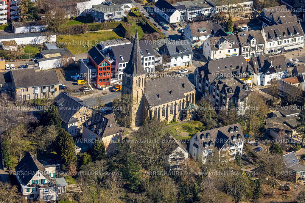 Herdecke250303354 | Luftbild, kath. Kirche St. Philippus und Jakobus, Herdecke, Ruhrgebiet, Nordrhein-Westfalen, Deutschland