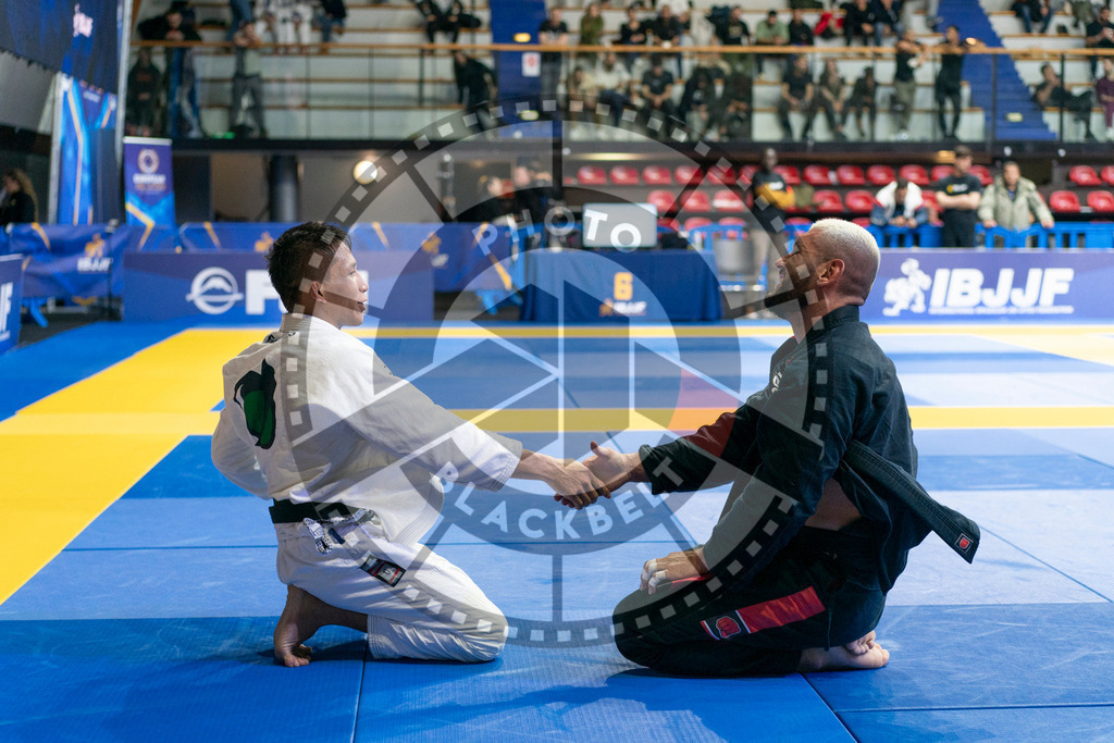 20240123PBB05364 | Fighters compete during the second day of the IBJJF European Championship in Paris, France, on January 23, 2024.