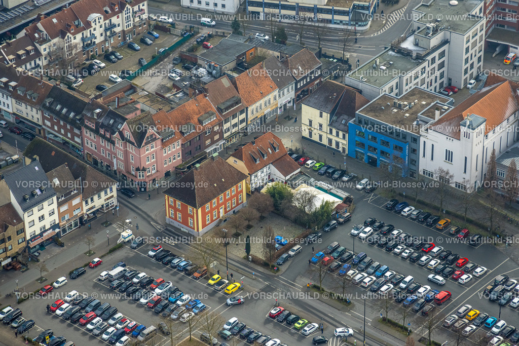 Hamm250201493Mitte | Luftbild, Parkplatz Santa-Monica-Platz, Parkplätze Königstraße und Wohnhäuser, Haus Vorschulze Veranstaltungsstätte, Hammer Meile, Hotel Stadt Hamm, Pirats Club, Mitte, Hamm, Ruhrgebiet, Nordrhein-Westfalen, Deutschland