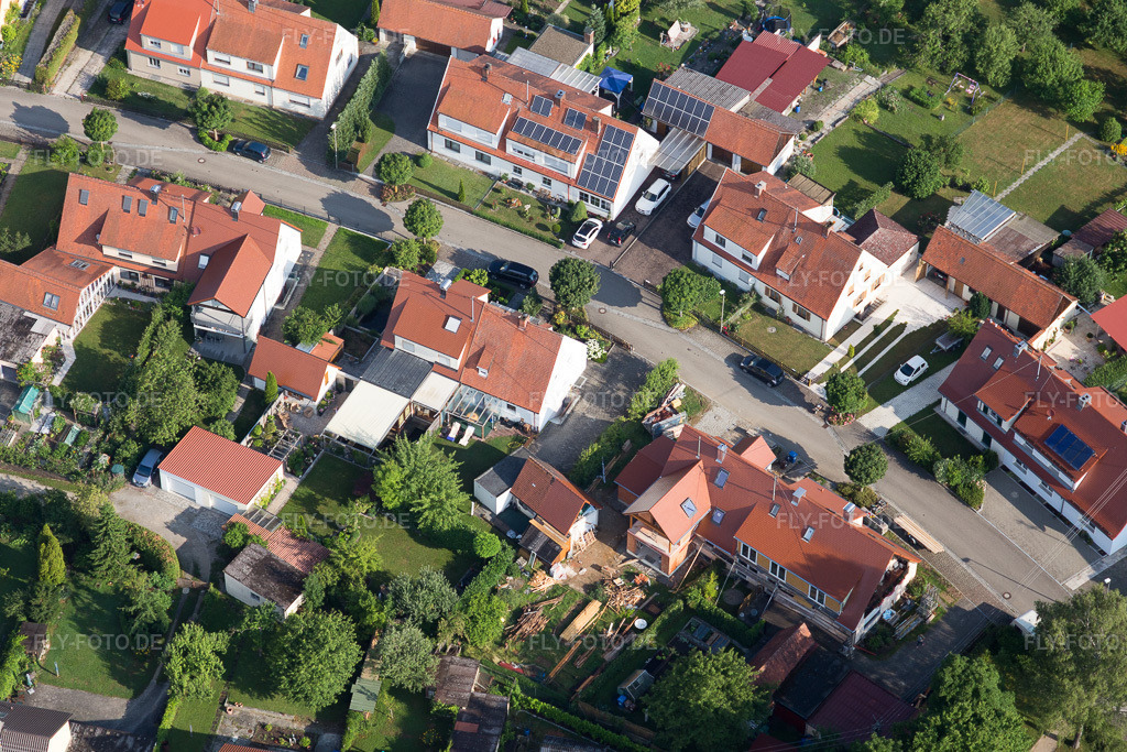 Luftbild: Tannenbergstr im Ortsteil Riedlingen in Donauwörth im Bundesland Bayern in Deutschland. Foto: IMG_101713.jpg vom 08.07.2017 durch Werner Riehm/FLY-FOTO.de
