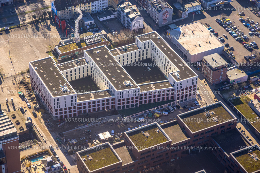 Dortmund230200412 | Luftbild, Studenten Wohnanlage am Dortmunder U, Emil-Moog-Platz, Dorstfelder Brücke, Dortmund, Ruhrgebiet, Nordrhein-Westfalen, Deutschland