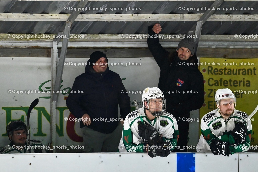 EC Ice Tigers Paternion vs. DSG Ledenitzen Faakersee 14.1.2024 | Spielerbank DSG Ledenitzen, Headcoach DSG Ledenitzen Ahammer Peter, 