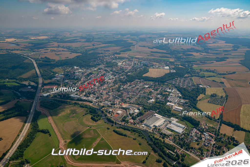 Das Luftbild der Stadt Frankenberg wurde 2018 vom Flugzeug heraus erstellt (keine Drohne) Aufnahmehöhe ca.400 Meter- hohe Auflösung für beste Druck-Qualität