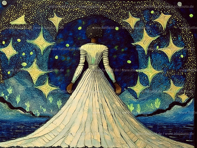 Frau mit Kleid | Digital Art | Digitale Kunst