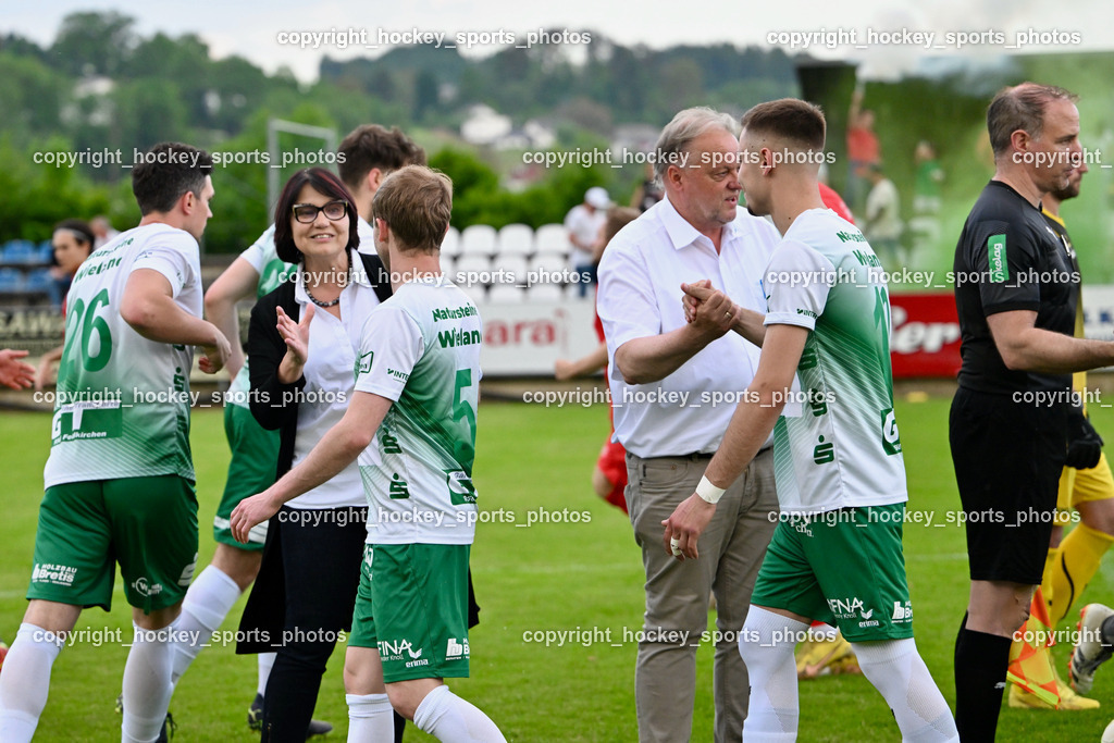 SV Feldkirchen vs. ATSV Wolfsberg 26.5.2023 | SV Feldkirchen Obfrau Ingrid Maier, Bürgermeister Feldkirchen Martin Treffner, Nagele Robert Patrick, Dietz Holger, Referees, #27 Michael Groinig, #1 Hans Joachim Thamer, #21 Josef Hudelist