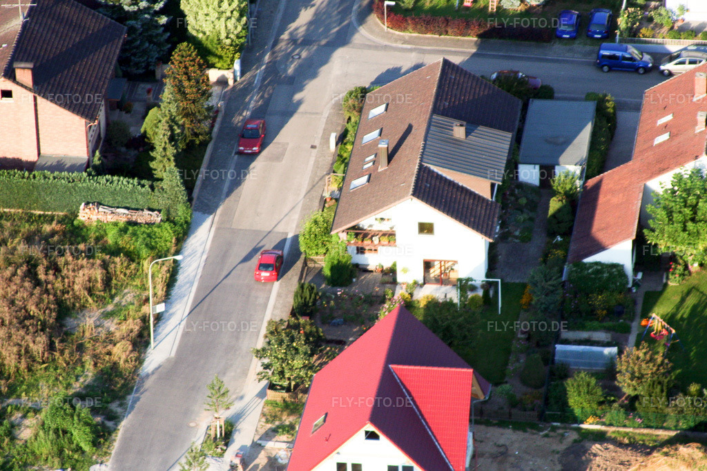 Luftbild: Neubaugebiet Am Höhenweg in Kandel im Bundesland Rheinland-Pfalz in Deutschland. Foto: IMG_7404.jpg vom 25.08.2007 durch Werner Riehm/FLY-FOTO.de
