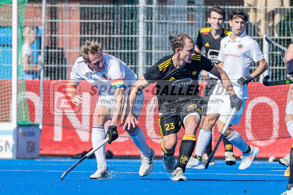 HK_20231001_105012 | 1.Bundesliga Herren Crefelder HTC - Harvestehuder THC am 1.10.2023 CHTC, Krefeld , Niklas Wellen ( Crefelder HTC 10 ) , Spooner Nicholas ( Harvestehuder THC #23 )