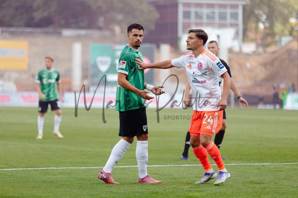 2. Bundesliga, Saison 2025/26, 5. Spieltag : SC Preußen Münster - Fortuna Düsseldorf | Münster, 14.09.2025: 2. Bundesliga, 5. Spieltag, SC Preußen Münster gegen Fortuna Düsseldorf im LVM-Preußenstadion in Münster. Foto: sportfotografie.ms | Markus Paletta - Realisiert mit Pictrs.com