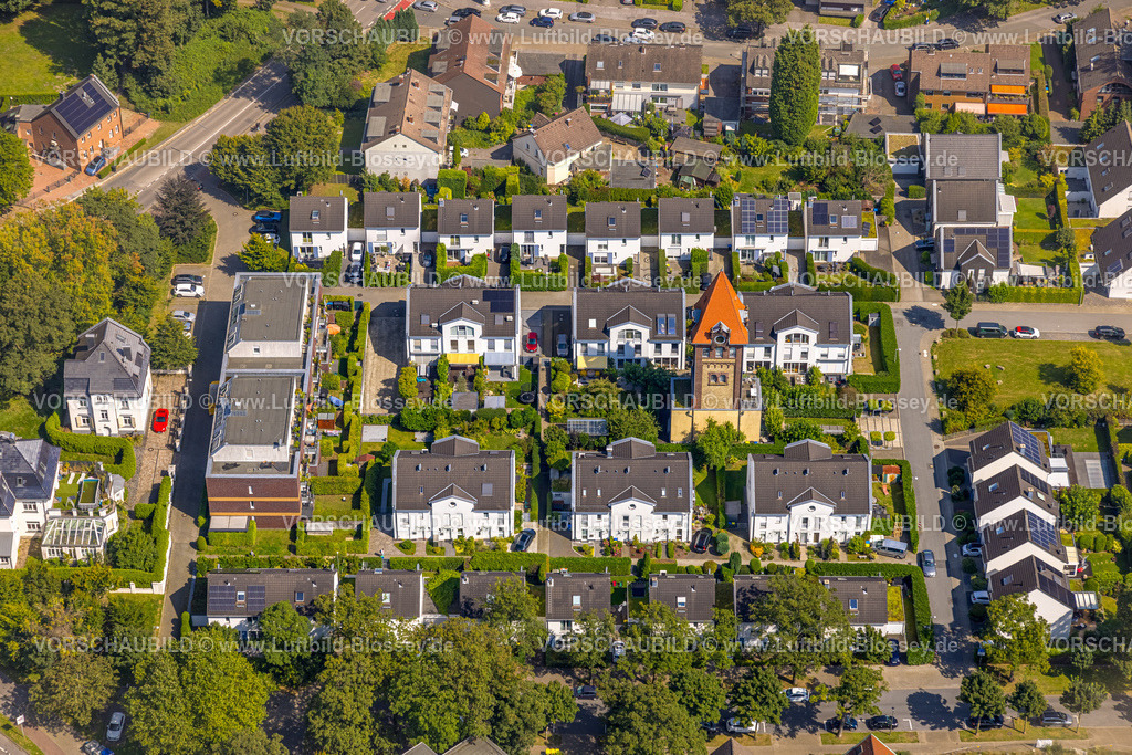 Gelsenkirchen240807778GE-Nord | Luftbild, Wohngebiet Wohnsiedlung Zum Vestiaturm, ehemaliges Vestiagelände mit Wasserturm, Buer, Gelsenkirchen, Ruhrgebiet, Nordrhein-Westfalen, Deutschland
