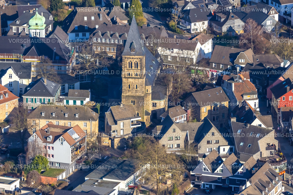 Herdecke260304285 | Luftbild, evang. Stiftskirche St. Marien in der Altstadt, Vorhalle, Hagen, Ruhrgebiet, Nordrhein-Westfalen, Deutschland