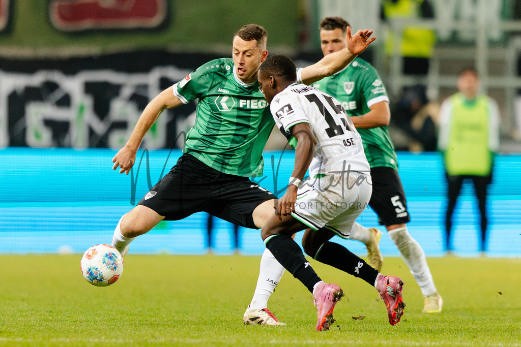 2. Bundesliga, Saison 2025/26, 15. Spieltag: SC Preußen Münster - Hannover 96 | Münster, 05.12.2025: 2. Bundesliga, 15. Spieltag, SC Preußen Münster gegen Hannover 96 im LVM-Preußenstadion in Münster. Foto: sportfotografie.ms | Markus Paletta - Realisiert mit Pictrs.com