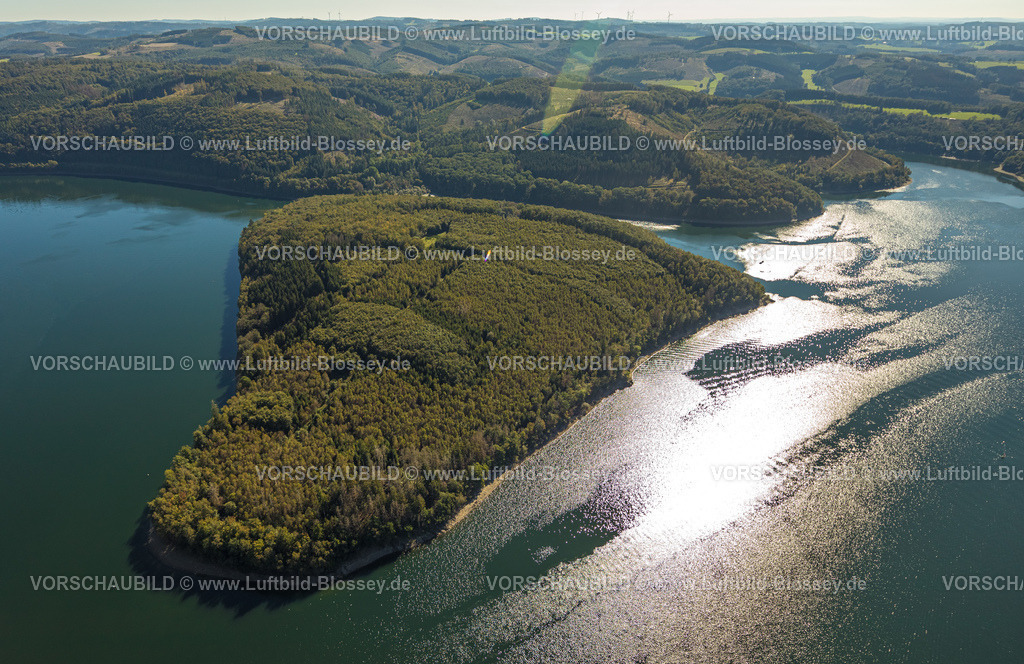 Attendorn230909154 | Luftbild, Biggetalsperre, Gilberginsel, Neu-Listernohl, Attendorn, Sauerland, Nordrhein-Westfalen, Deutschland
